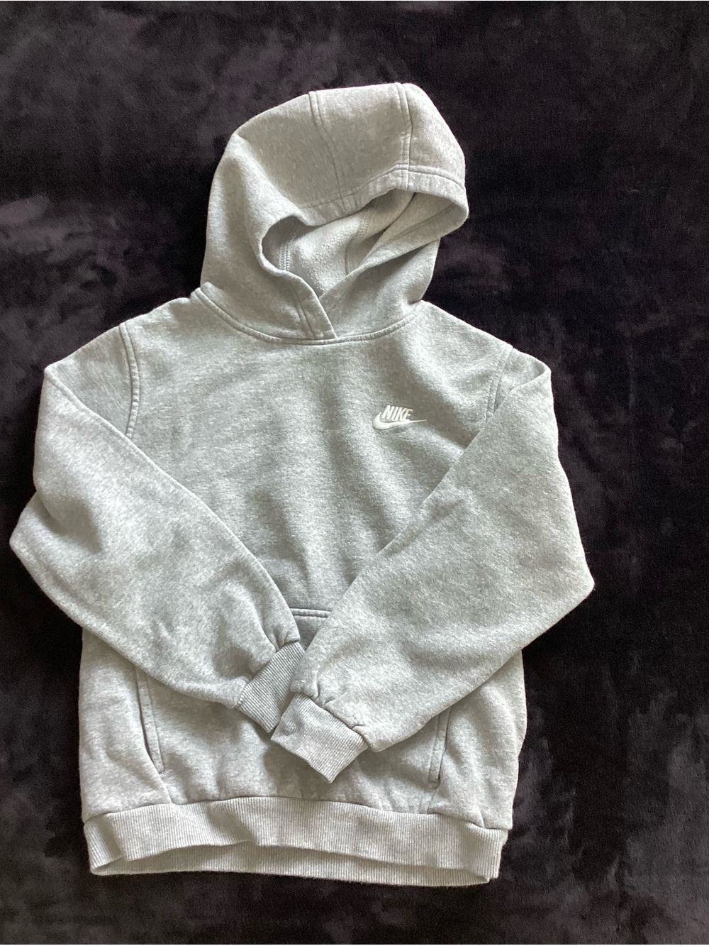 Nike Light Gray Hoodie with White Swoosh